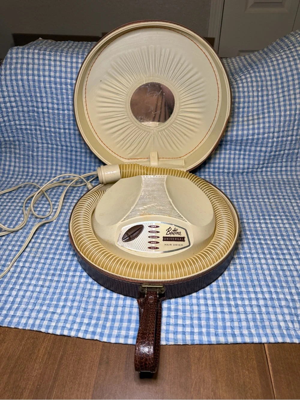 Vintage 1960s Bettina Universal Portable Bonnet Hair & Nail Dryer